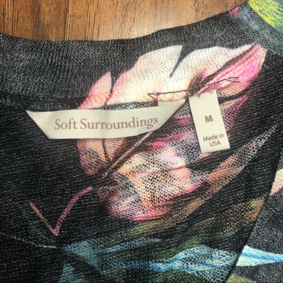 Soft Surroundings Women's Sleeveless Floral Tunic, Size Medium - Picture 3 of 4